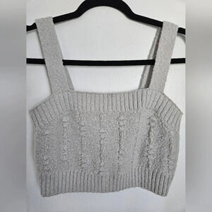 Madewell Beeanca bobble-knit cropped‎ tank sweater size medium NWT